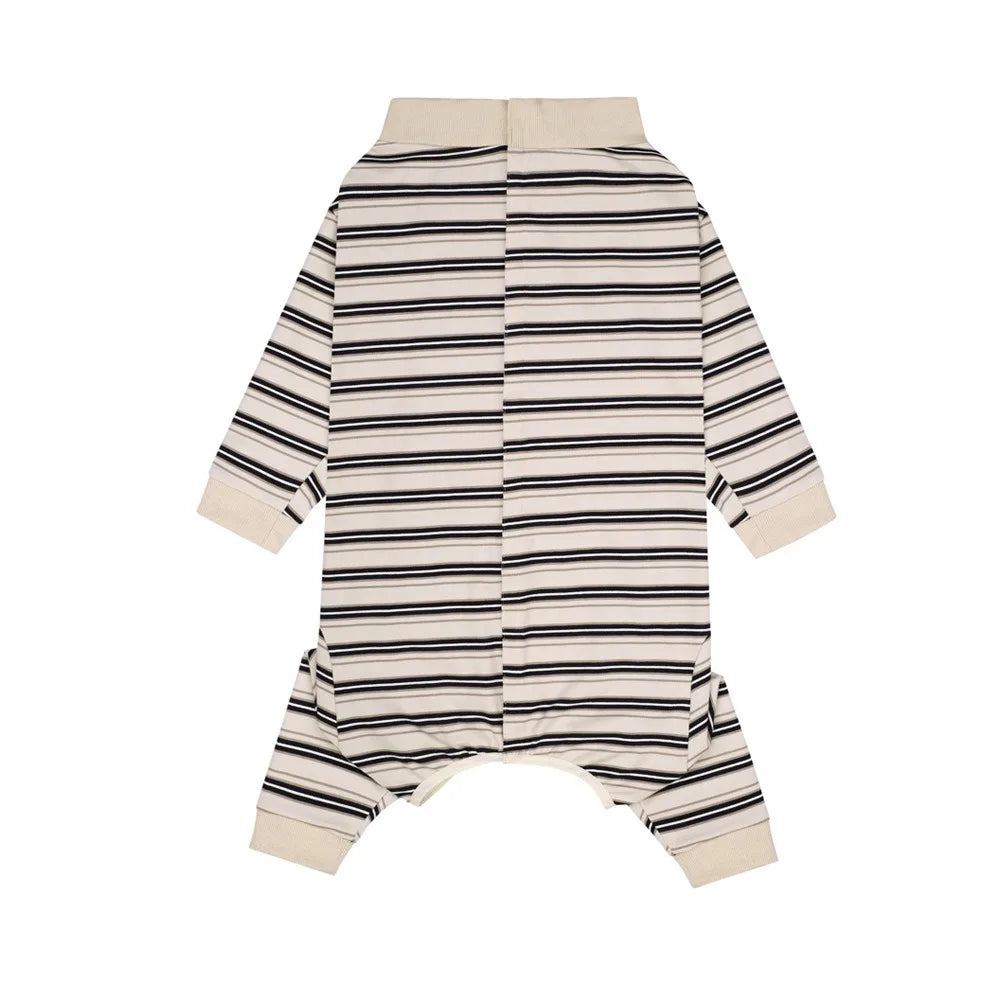 Striped Four-Leg Dog Pajama Jumpsuit