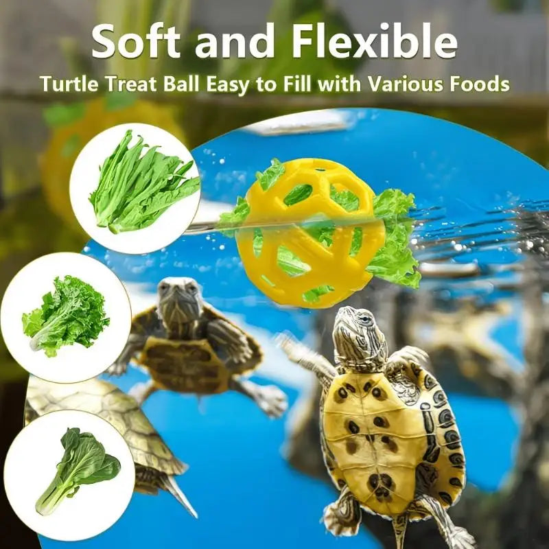 Turtle Shell Cleaning Brush with Feeding Ball