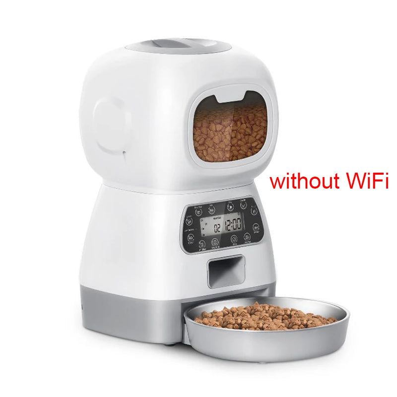 Dispensador de Comida para Mascotas con WiFi y Grabación de Voz