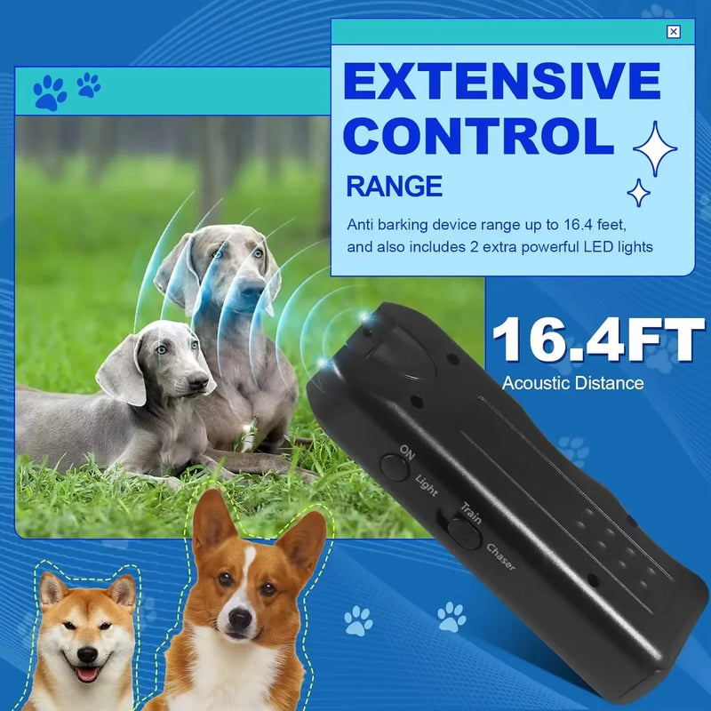 Ultrasonic Dog Deterrent with LED Flashlight