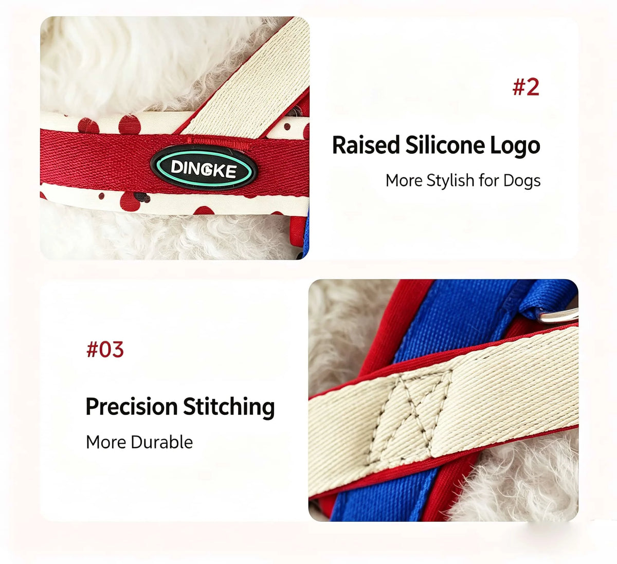 Quick-Release No-Choke Dog Harness with Dual D-Rings
