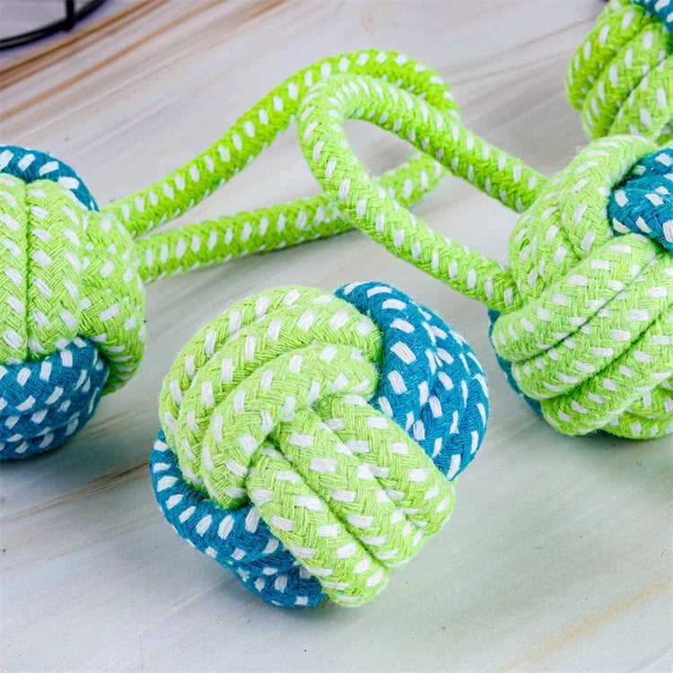 Durable Rope Ball Dog Toy for Chewing and Interactive Play