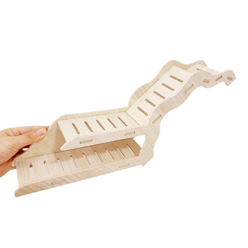 Hamster Wooden Hideout Cave with Peekaboo Design
