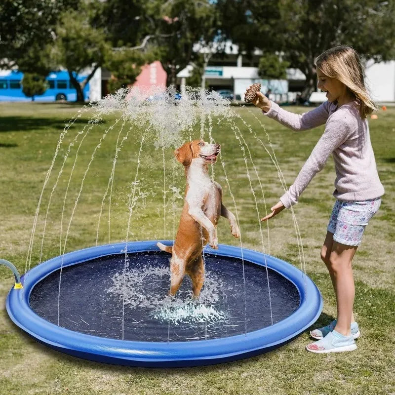 Inflatable Pet Splash Pad with Non-Slip Cooling Surface