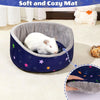 Cozy Fleece Hideout Bed for Small Pets with Removable Cushion