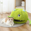 Monster Cartoon Plush Cat Bed Cave with Cushion