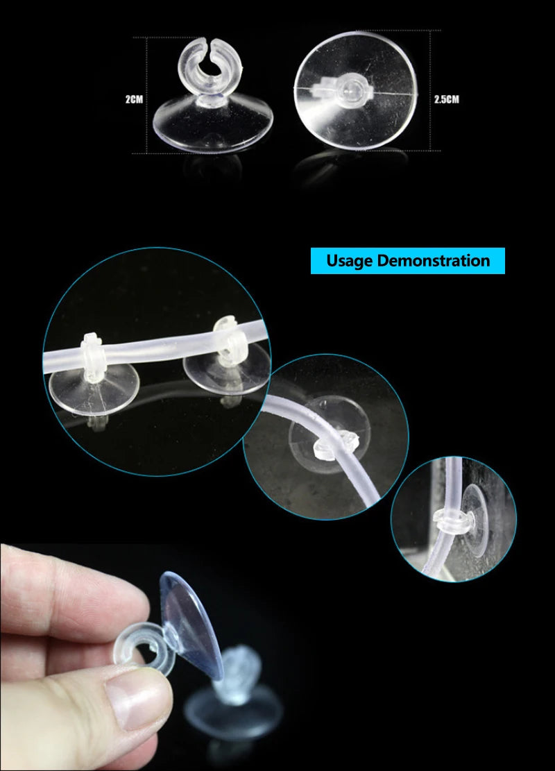 Support de tuyau d'aquarium avec ventouse