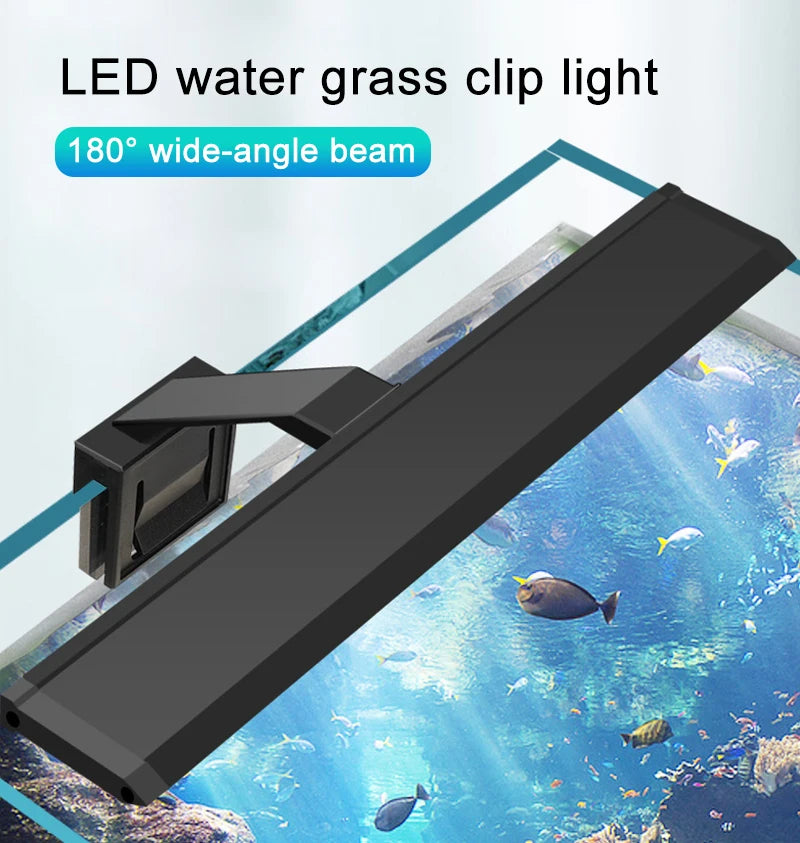 Lampe LED à clipser pour aquarium, fine, idéale pour la croissance des plantes