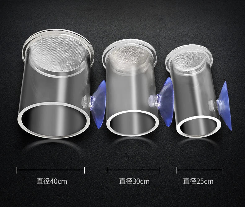 Clear Acrylic Aquarium Feeding Cup Ring Anti-drift Betta Fish Feeder
