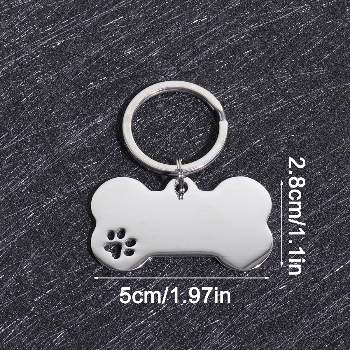 Personalized Bone-Shaped Dog Tag with Custom Engraving