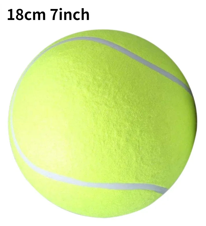 Helle limettengrüne aufblasbare Tennisball mit weißer Naht.