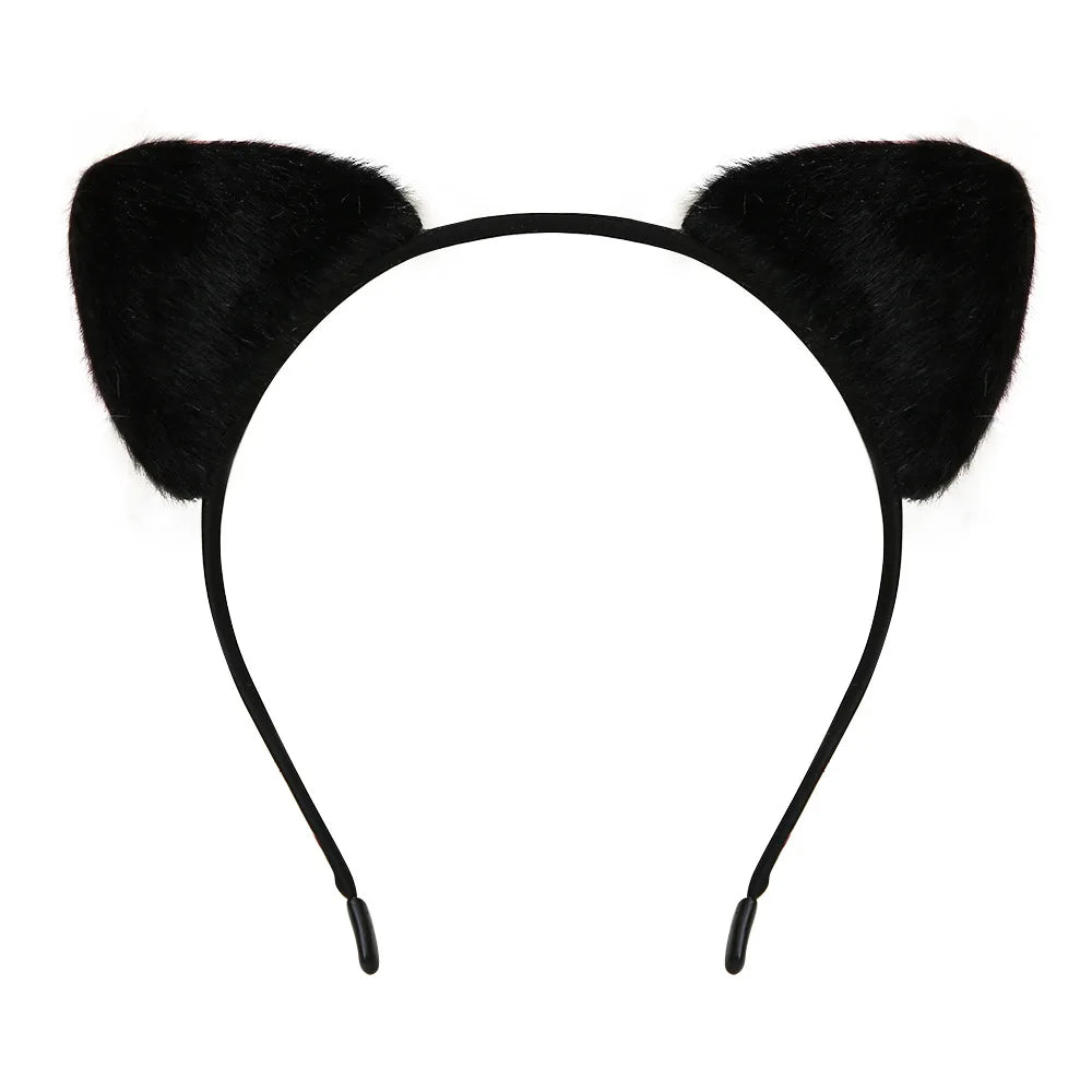 Furry Cat Ears Headband for Cosplay and Parties