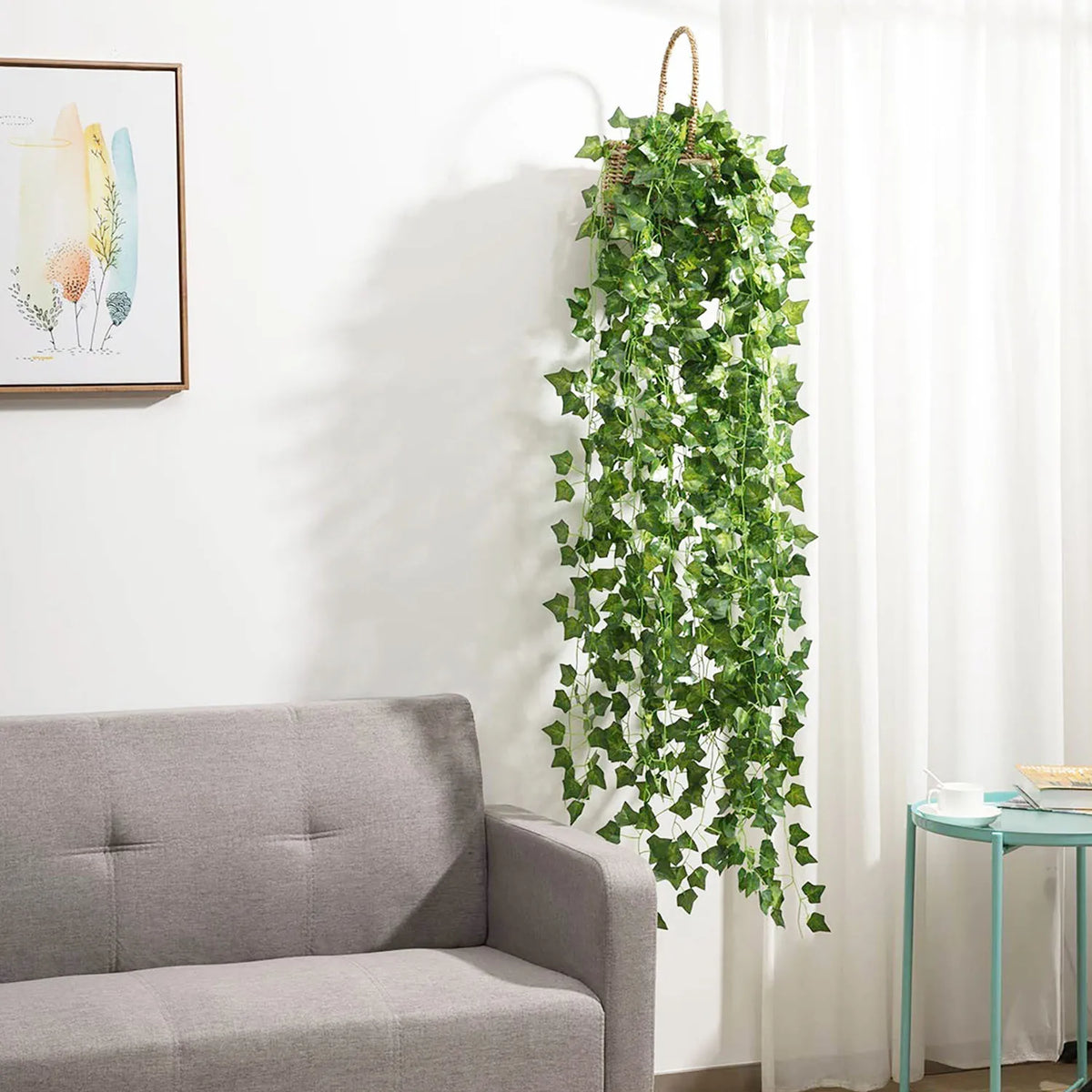 Artificial Ivy Vine Garland – 2.3m Hanging Silk Leaf Decor