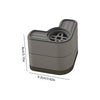 A gray anti-slip washing machine vibration pad with a slotted design, shown from the side.