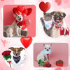 Valentine's Day Dog Bandanas – Heart & Floral Pattern Pet Scarf (Pack of 30)