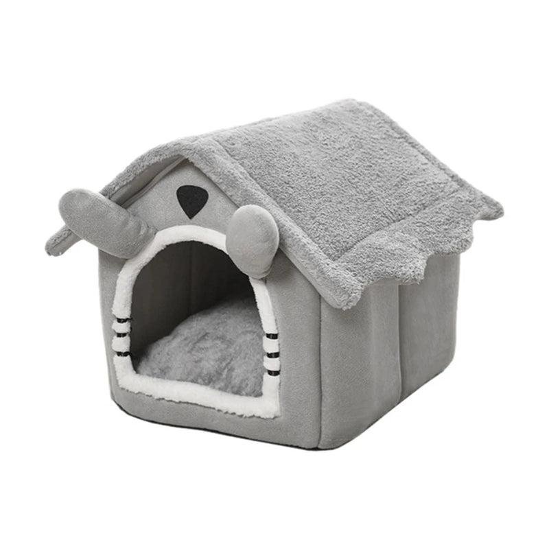 Tente-Lit de Chat et Chien Doux avec Coussin Amovible