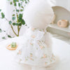 Princess Mesh Dog Dress with Bow Lace Trim