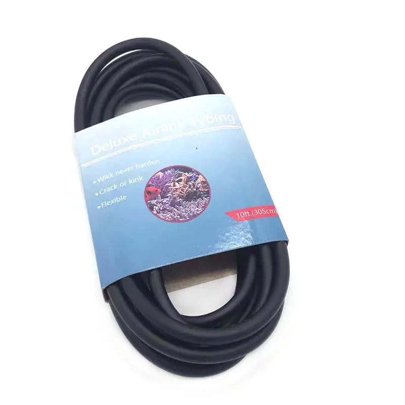 Tuyau d'aquarium noir flexible pour pompes et pierres d'air