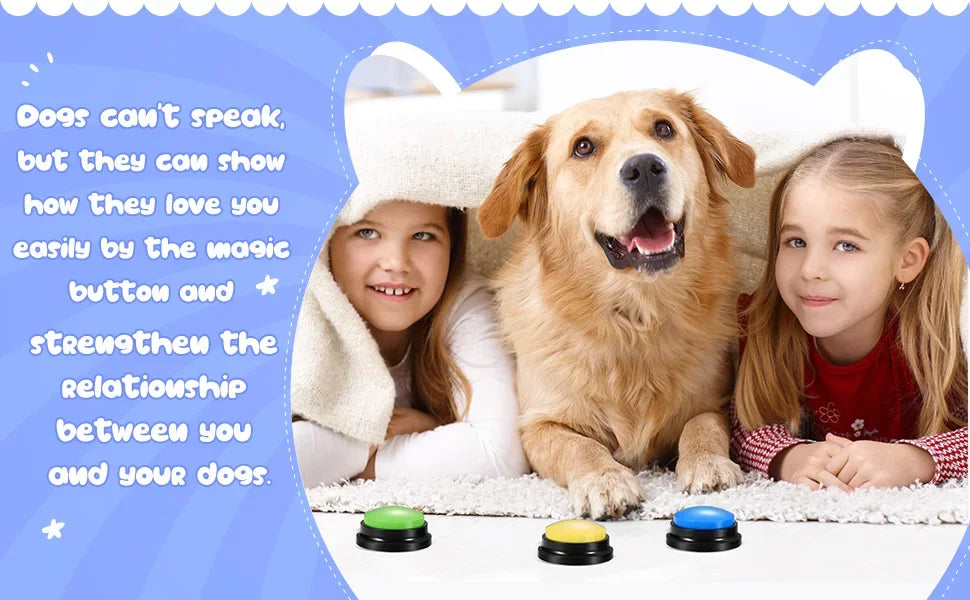 Recordable Talking Buttons for Dog Communication Training