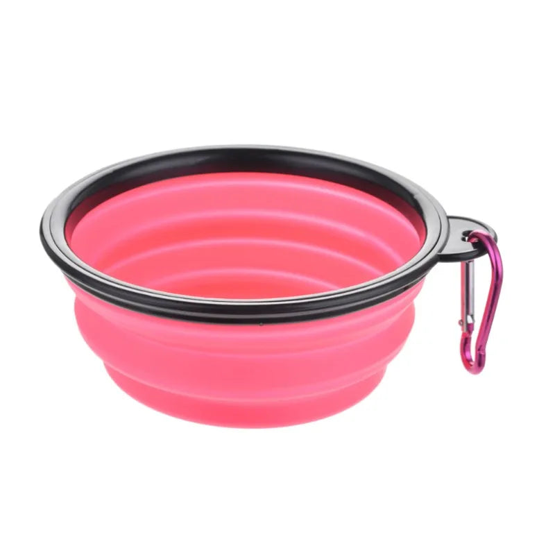 Collapsible Silicone Pet Travel Bowl for Food and Water