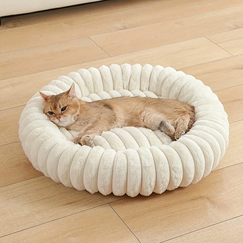 Gemütliches Donut-Katzenbett