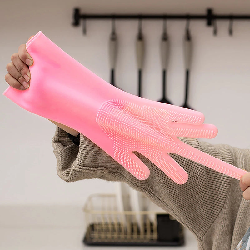 Gants de toilettage en silicone pour animaux