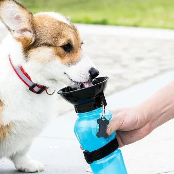 Botella de Agua Portátil para Mascotas con Tazón Desmontable