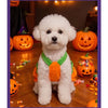 Adjustable Halloween Pumpkin Overall Costume for Small Dogs and Cats