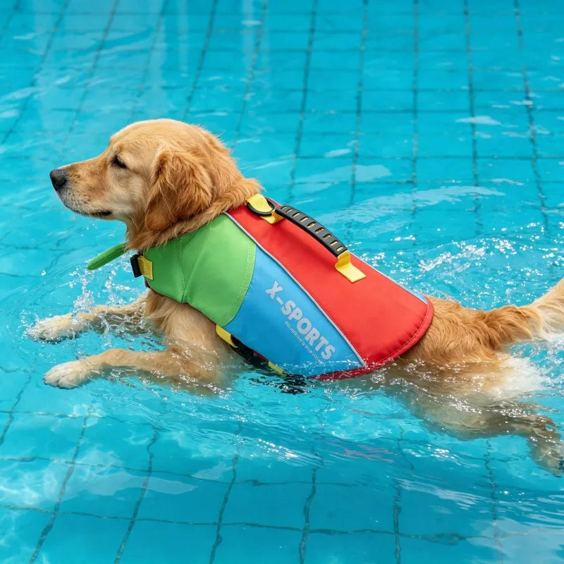 Dog Life Jacket with Removable Front Floats for Swimming & Outdoor Adventures
