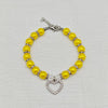 Pearl Pet Necklace with Heart-Shaped Rhinestone Pendant