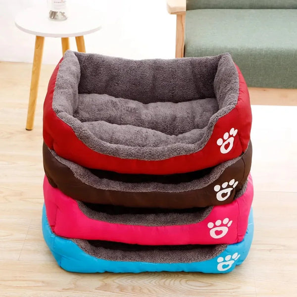 Large Dog Bed with Warm House Candy Color Square Nest