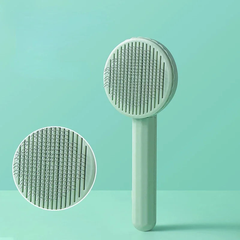Brosse de toilettage auto-nettoyante pour animaux