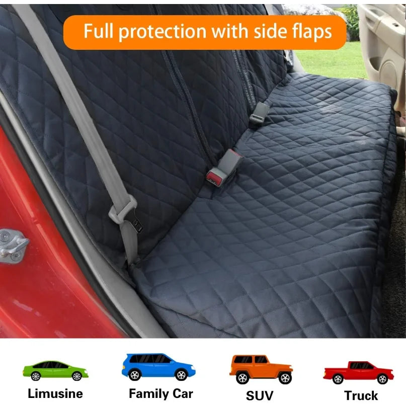 Premium Waterproof Dog Car Seat Cover with Safety Strap