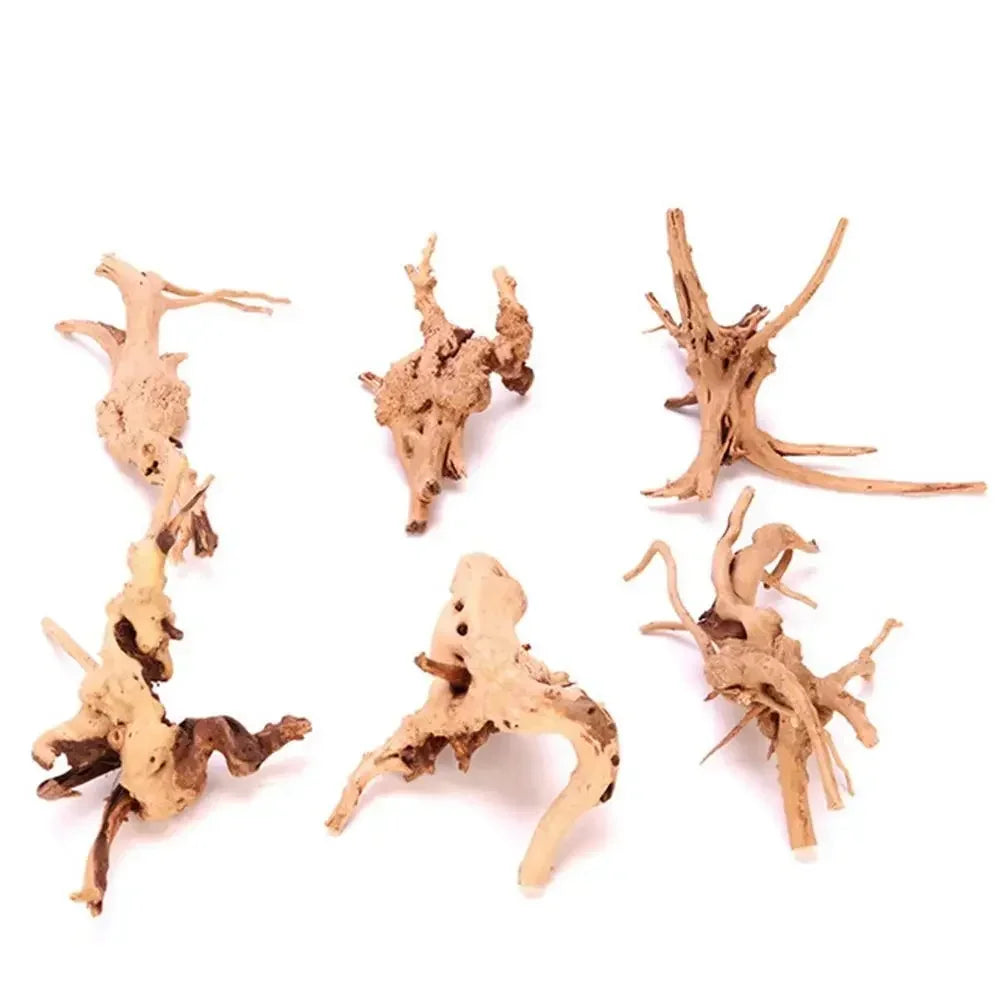 Natural Aquarium Driftwood Tree Stump Decor for Fish Tanks and Reptile Habitats