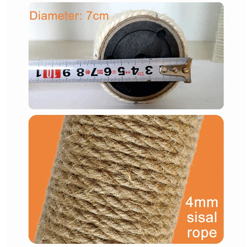 Un rouleau de corde de sisal de 4 mm pour une collerette ou un arbre à chat de remplacement.