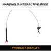 Interactive Feather Cat Teaser Wand with Suction Cup Base