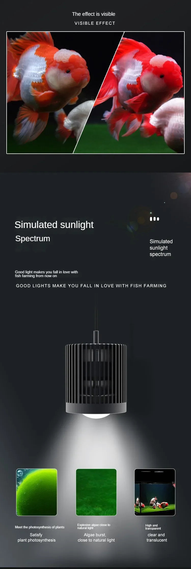 Clip-On LED Aquarium Light for Freshwater Fish Tanks