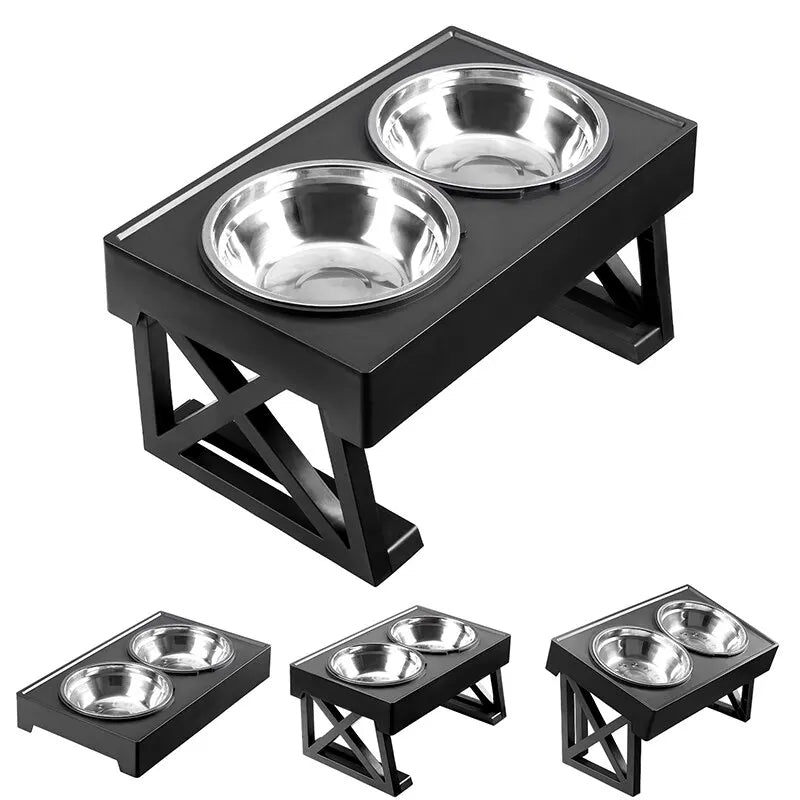 Soporte Elevado para Cuencos de Perro con Altura Ajustable