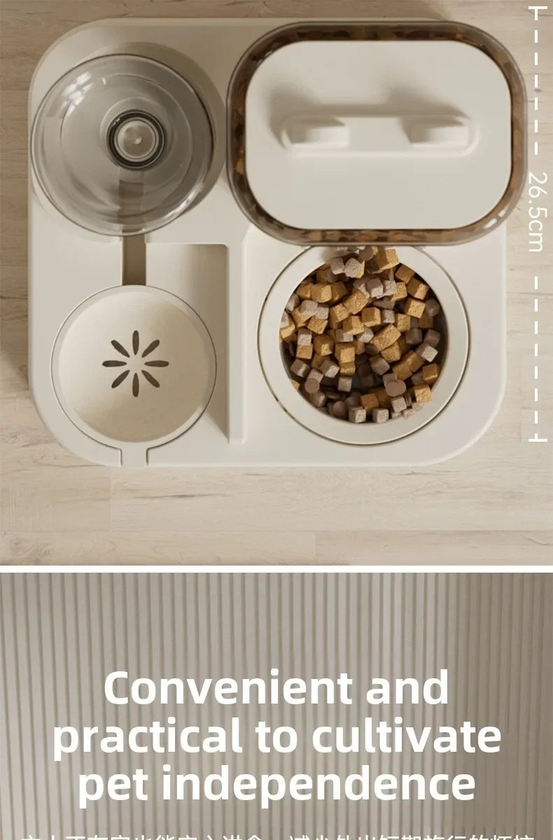 Gravity Pet Feeder and Water Fountain Set