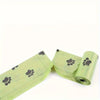 Leak-Proof Dog Waste Bags with Paw Print Design (5 Rolls)