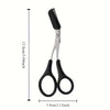 Edelstahl-Brow-Trim-Set mit Pinzette und Kamm.