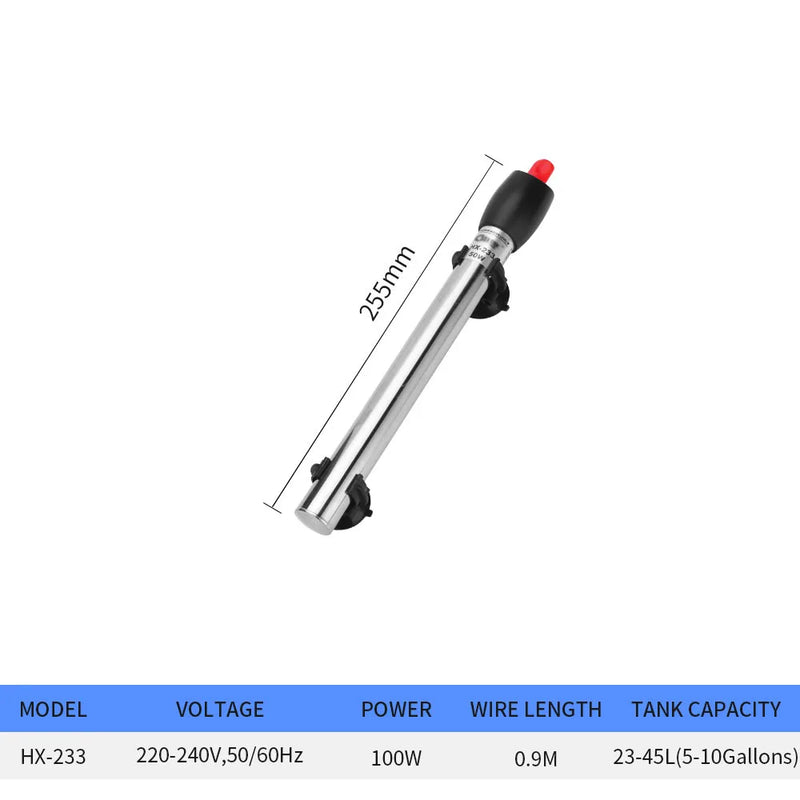 Stainless Steel Aquarium Heating Rod with Automatic Temperature Control