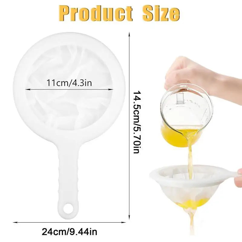4-Pack Nylon Mesh Strainer Set with Fine Filtering Spoon