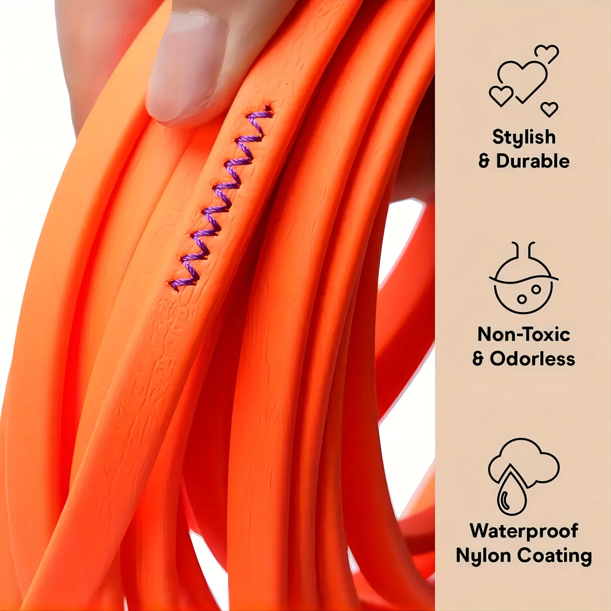 Heavy-Duty Waterproof Dog Leash with Hands-Free Comfort Grip
