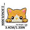 Cat Embroidered Iron-On Patch – Cute Pocket-Sized Appliqué for Clothing & Crafts
