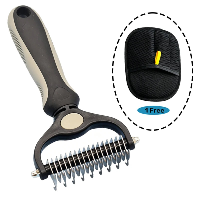 Two-Sided Grooming Brush for Cats and Dogs