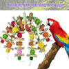 Wooden Bird Swing Toy with Chewing Beads for Parrots and Budgies