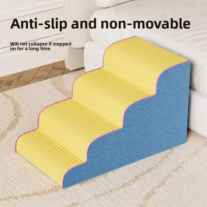 Foam Pet Stairs with Non-Slip Ladder for Dogs and Cats