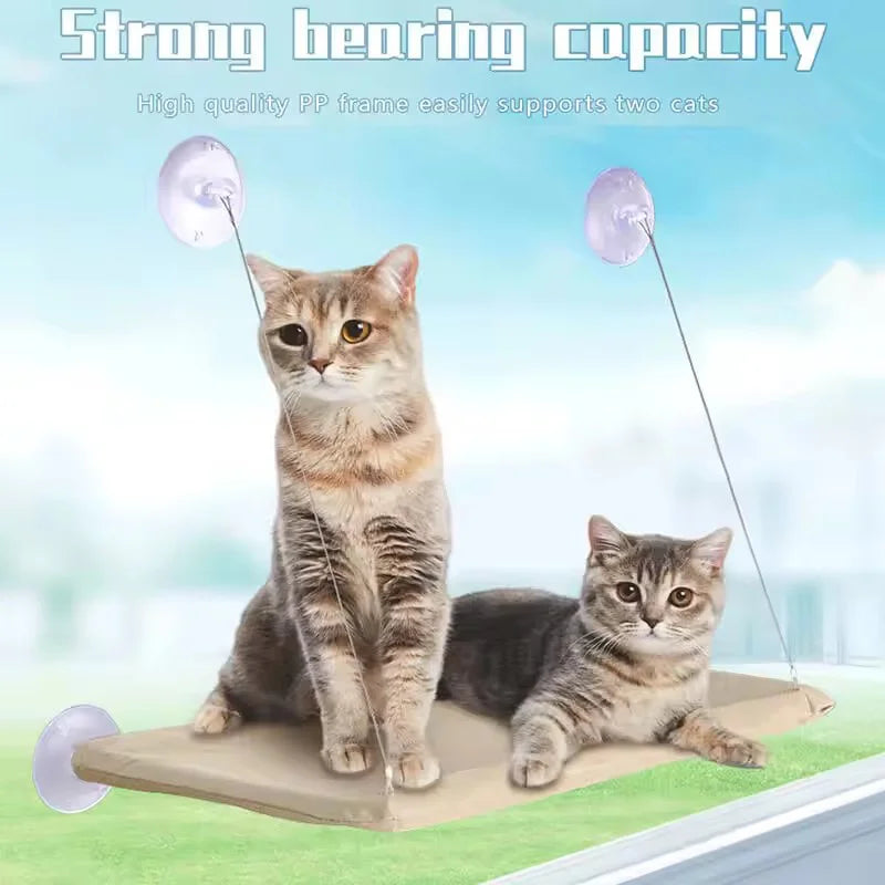Window-Mounted Cat Hammock with Suction Cup Mount