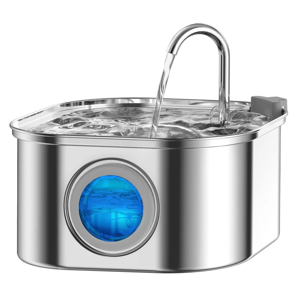 Stainless Steel Automatic Pet Water Fountain with Visual Window